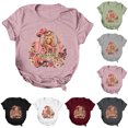 thumbnail image 3 of VNKIDY Womens Vintage Dolly Shirt Short Sleeve Nashville Western T-Shirts Parton Memorial Graphic Tees Casual Country Music Festival Comfortable Womens Clothes,Size L, 3 of 5