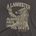 thumbnail image 2 of Game of Thrones Debts Women's T Shirt,Charcoal, Small, 2 of 6