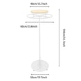 thumbnail image 3 of ToppiJoy 55In Round Garment Rack, Multi-Purpose Clothes Display Rack, Double Space Retail Clothing Rack (White, Log Color), 3 of 9