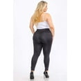 thumbnail image 5 of Plus Size Tummy Control Sculpting Treggings - Black, White Stripes, 5 of 8