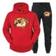 thumbnail image 3 of Conjuntos de sudaderas con capucha y gráficos de Pizza Bulldog para hombre, moda de anime, sudaderas de manga larga con perro, pantalones casuales unisex estilo Harajuku, 3 of 5