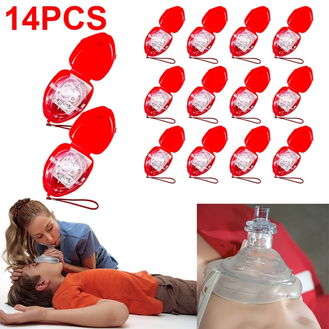 Máscara Respiración CPR Con Válvula Unidireccional Máscaras Artificial Reutilizables