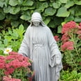 thumbnail image 3 of Emsco Group Virgin Mary Garden Statue, 34", Natural Granite Appearance, Resin, Lightweight, 3 of 8