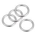 thumbnail image 1 of Unique Bargains Bague Ronde en Acier Inoxydable 316 25mm ID 4mm Épais Lot de 4, 1 of 5