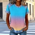 thumbnail image 2 of Camisetas de Manga Corta para las Mujeres Camisetas de Cuello Redondo de Color Sólido Camisetas de Manga Corta para las Mujeres, 2 of 5