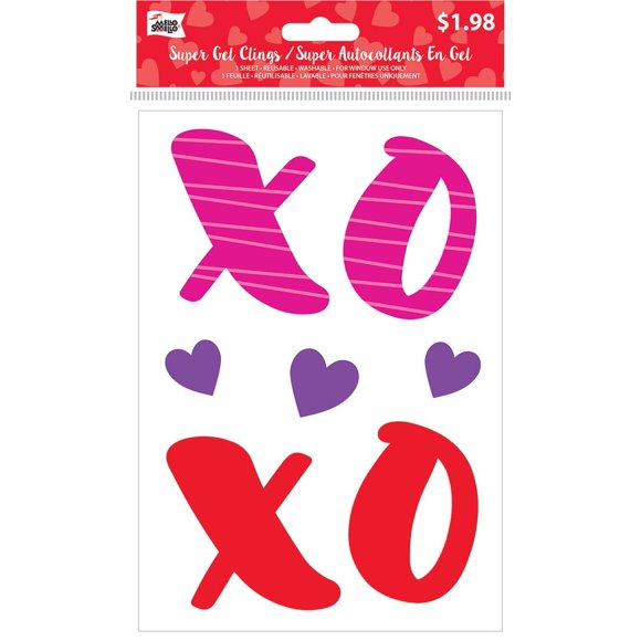 Mello Smello XOXO Super Gel Clings - 1 Sheet