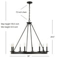 thumbnail image 6 of SAFAVIEH Fauna 8 Light Industrial Adjustable Chandelier, Bronze Black, 6 of 7