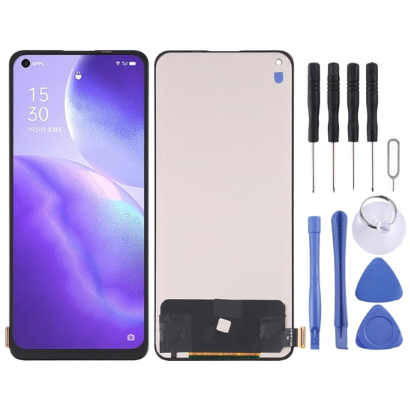 TFT Material LCD Screen and Digitizer Full Assembly for OPPO Reno5 5G / Reno5 4G / K9 / Realme Q3