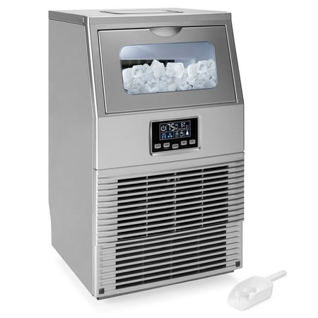 Best Choice Products 66lb/24hr Commercial Automatic Portable Freestanding Ice Maker Machine for Restaurants, Businesses with LCD Digital Indicator, Auto-Control and Clean, Ice Scoop, (Best Home Ice Maker 2019)