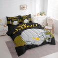 thumbnail image 2 of American Football Comforter Set with Sheets 3D Ball Game Comforter Set Bed-in-a-Bag Queen 7-Piece,Pittsburgh(1 Comforter, 1 Flat Sheet 1 Fitted Sheet 2 Pillowcases 2 Throw Pillow Covers), 2 of 5