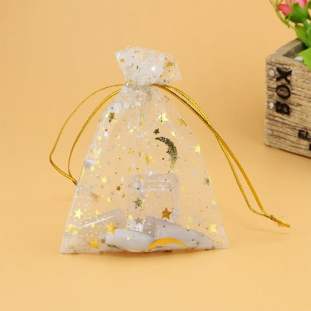 UPGRATOR 100Ud Bolsas De Organza Transparente Para Dulces Bolsas De Almacenaje Reutilizables