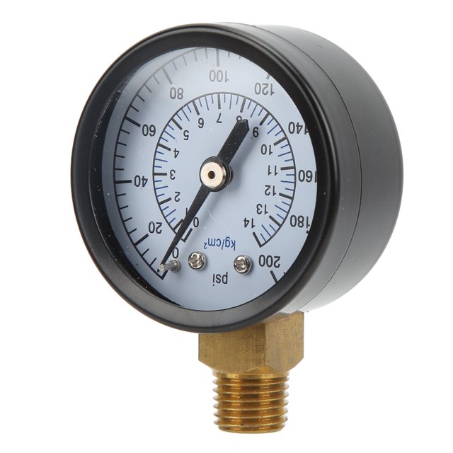 Manomètre, manomètre Hydraulique à Pression Radiale de 1/4npt 50mm Manomètre d'Huile Robuste et Résistant