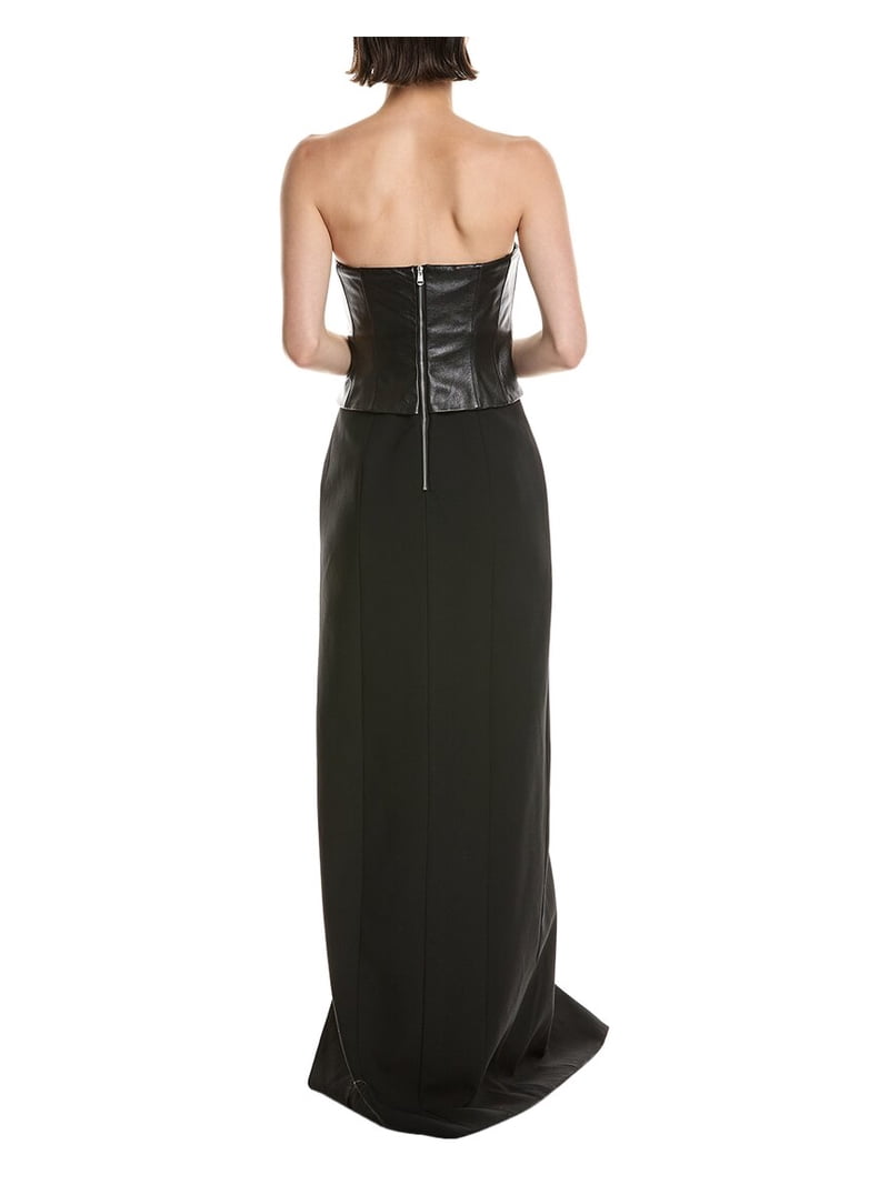 mother of the bride black tie dresses Black Mother Of The Bride Dresses Beaded Neckline Illusion Sleeves Long Sheath Mother Of The Bride Dress main image 1