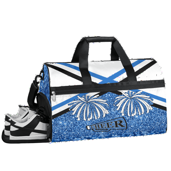 Qzjjjmy Cheerleader Bag for Girl Women Cheer Travel Duffle Bag with Shoes Compartment