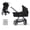 Black, variant on Kinderkraft NEWLY 2-in-1 Convertible Baby Stroller, Reversible Bassinet Pramette for Infant to Toddler, One-Hand Fold, Up to 48 lbs.