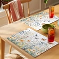 thumbnail image 4 of Spring Plant Placemats Set of 2, Watercolor Colorful Daisy Floral Butterfly Non-Slip Place Mats Washable Table Mats for Kitchen Dining Table Decorations Indoor/Outdoor, 4 of 9
