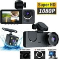 thumbnail image 1 of Dosaele 1080P 3 Channel Front Rear Inside Dash Cam  Dash Camera  DVR Backup Cam for Cars  Three Way Triple Car Driving Recorder  170°  Night Vision  Loop Recording  G-Sensor  Parking Mon, 1 of 6