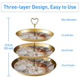 thumbnail image 3 of Marble Plastic Discs Iron Pillar Jewelry Organizer Display Stand for Earrings Necklaces Bracelets Rings, 3 of 6