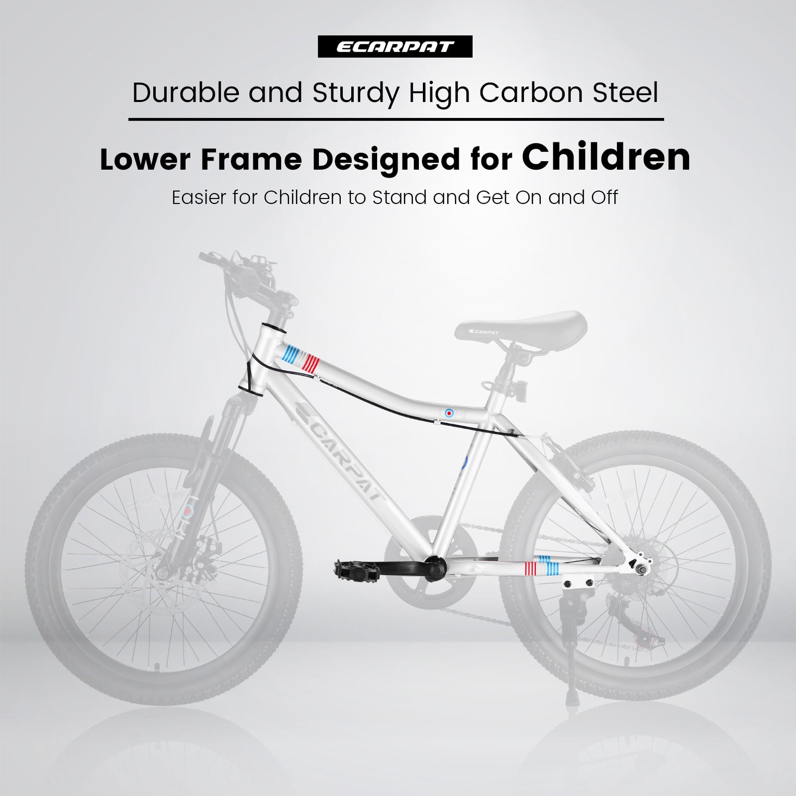 Raistyw 20'' Kid's Bike ,Mountain Bike for Ages 8-12 Years Old, 7 Speed Teenager Children Kids' Bicycles, White