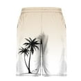 thumbnail image 4 of Kmdttou Men's Hiking Cargo Shorts 9" Lightweight Sports Shorts Beach Pants Elastic Waist Drawstring Pocketed Casual Printed Knee-length Shorts (Available in Plus Size), 4 of 5