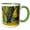 Green/White, variant on 3drose, Pond Willows Painting in Green and Yellow Hues of Gold Country, 11oz Two-tone Yellow Mug