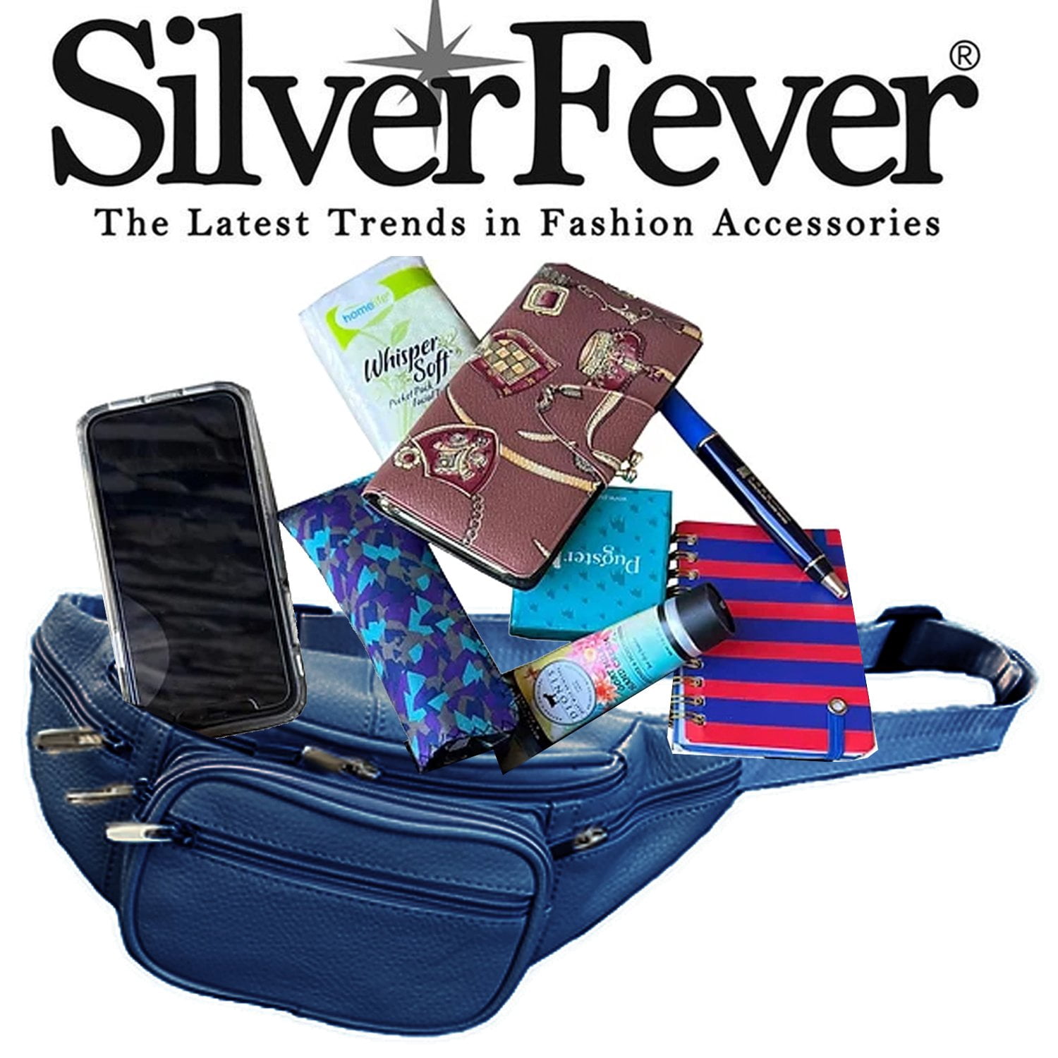 Men's Women's Leather Fanny Pack Waist-Pack Cellphone Holder Crossover Bag