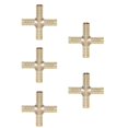 thumbnail image 3 of 5 Piezas de tón en apariencia de Cruz, 4 Vías, Acopdor de Adaptador de de Tubería de Púa de para Aire, Agua, Gas, Aceite 10 mm perfecl Conector de manguera cruzada, 3 of 6