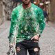 thumbnail image 1 of Blusas y camisas de manga larga con cuello redondo para hombre, blusa informal de manga larga con cuello redondo y estampado, blusa de poliéster para hombre, 1 of 5