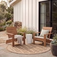 thumbnail image 4 of Safavieh Courtyard Alina Geometric Quatrefoil Indoor/Outdoor Area Rug, Brown/Bone, 4' x 4' Round, 4 of 14