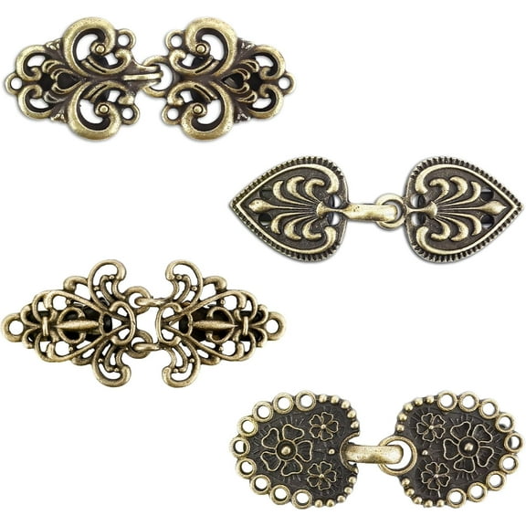 Sweater Clips - Hold Sweater Together, Dress & Shawl Clips, Cloak Clasp bronze