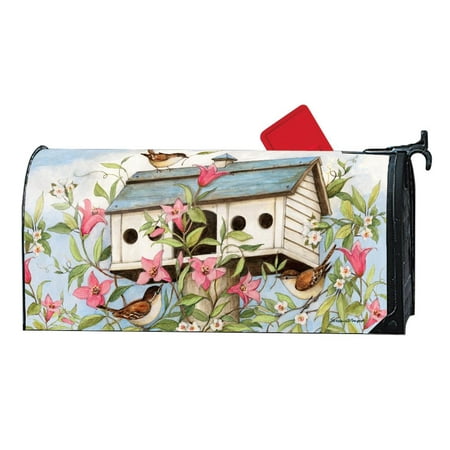 - Magnet Works Spring Birdhouse with Clematis Magnetic Mailbox Wrap Cover