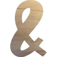thumbnail image 1 of 11'' Wooden Letter &, Unfinished 1/4'' Cutout, Icebold Font Wood Craft, 1 of 3