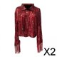 thumbnail image 1 of Chaqueta de lentejuelas para mujer,Chaqueta de lentejuelas para mujer,cárdigan abierto con borlas en la parte delantera,Chaqueta brillante con flecos y lentejuelas para fiestas de, 1 of 7