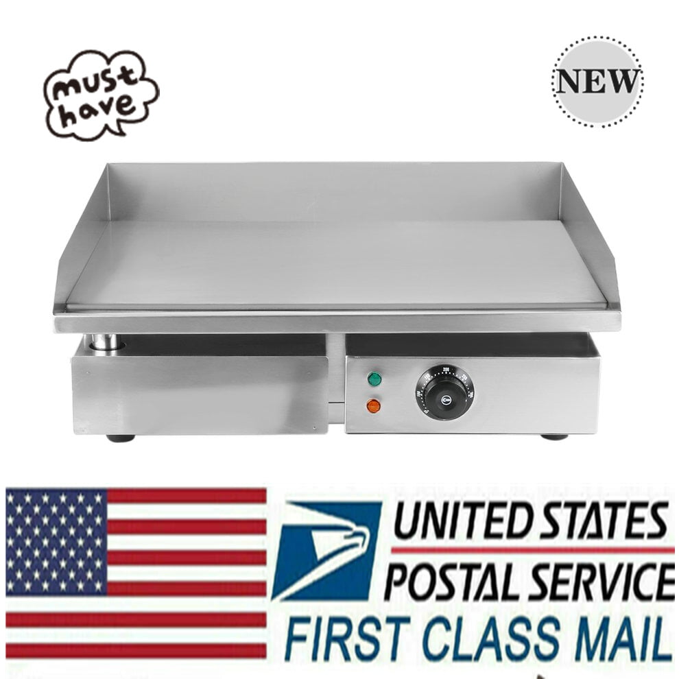1500W Electric Countertop Griddle Flat Top Grill Plate BBQ Hotplate Commercial 