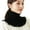 Black, variant on Women Fake Scarf High Collar Ribbed Texture Ruffle Trim Solid Color Knitting Collar Autumn Winter Thickened Warm False Collar