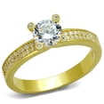 thumbnail image 5 of TS474 - Gold 925 Sterling Silver Ring with AAA Grade CZ in Clear, 5 of 5