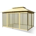 thumbnail image 2 of Glorieta para Patio Costway Toldo de Exterior 3,9 x 2,9 m Beige, 2 of 9