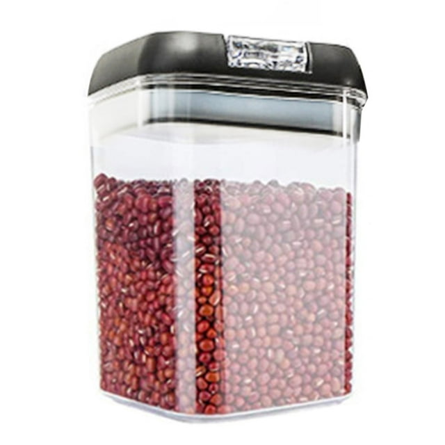 Kitchen Dry Food Dispenser Moisture Proof & Dust-proof Transparent Rice Grain Storage Container Sealed Storage Tank for Flour Soybean Cereal Nut Snack Pet Food Kitchen Organizer