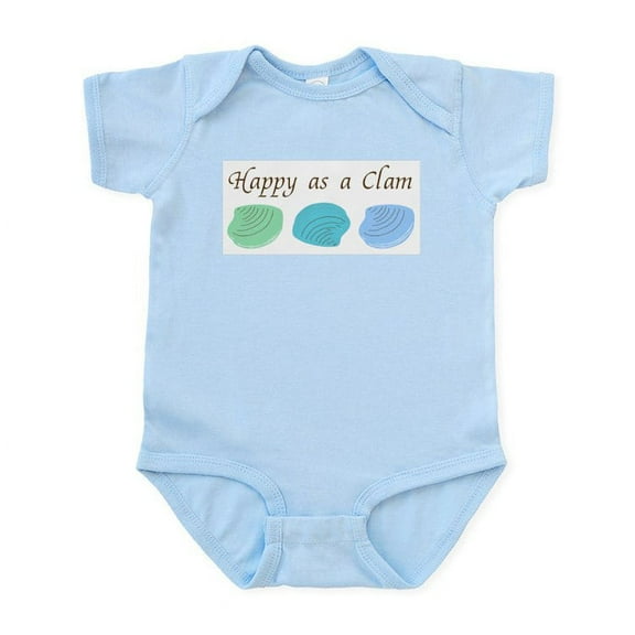 CafePress - Happy As A Clam Infant Creeper - Baby Light Bodysuit, Size Newborn - 24 Months
