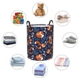 thumbnail image 6 of Balery Cute Foxes Round Laundry Basket with Handles Waterproof Freestanding Laundry Hamper for Clothes Toys in the Dorm and Family-Medium, 6 of 8