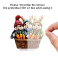 thumbnail image 4 of Hearth & Gear Easter Rabbit With Carrot 2D Acrylic Decoration Spring Home Decoration Swinging Penguin Car Ornament Glowing Sticks for Vase Table Shelf Well Dressed Home Christmas Decorations Car, 4 of 7