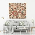 thumbnail image 6 of Nature Flowers Leaves Tapestry Wall Hanging Tapestries Happy Colorful Hippie Psychedelic Art Polyester Carpet Wall Decorative for Living Room Bedroom 60x51inch Gift Decor, 6 of 7