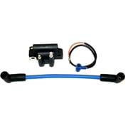 Ignition Coil Compatible with 1985-1998 Johnson Evinrude 4-Cyl 3.5 Bore Cross Flow 85 88 90 100 HP 9" Wire Replaces 582062