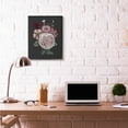 thumbnail image 2 of Stupell Industries Pink Flowers On Black Drawing Design Black Framed Art Print Wall Art, 24x30, by The Saturday Evening Post, 2 of 7