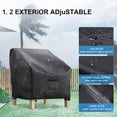 thumbnail image 6 of Patio Chair Covers, Lawn Chair Covers 600D Heavy Duty Oxford Cloth, Patio Furniture Covers Waterproof, Fit to 31" W x 38" D x 30" H, Black, 2 Pack, 6 of 6