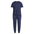 thumbnail image 4 of Jaclyn Women's Valentine's Day Sleep Tee and Jogger Pants Pajama Set, 2-Piece, Sizes S-XL, 4 of 4