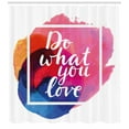 thumbnail image 3 of Ambesonne Saying Shower Curtain, Contemporary Theme Love Work, 69"Wx84"L, Multicolor, 3 of 3