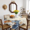 thumbnail image 3 of Orange Blue Pumpkin Fall Table Cloth Waterproof Tablecloths, Thanksgiving Maple Leaves Branch Tablecloth Dining Table Cover for Kitchen Party Tabletop Outdoor, Square Tablecloth 60x60 Inch, 3 of 9