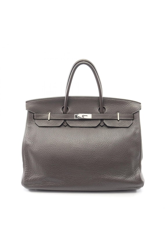 Pre-Owned Hermes Birkin 40 Handbag, Leather, Taurillon Clemence Women's, Gray
