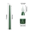 thumbnail image 3 of Efavormart 3 Pack | 11" Hunter Emerald Green Warm Flickering Flameless LED Taper Candles, 3 of 11